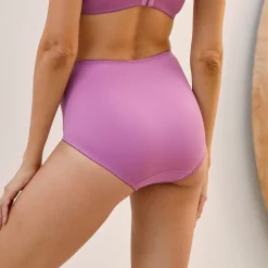 Slip En Shorty<Confidence Lingerie Gaineslip in microvezel en geborduurde tule Caminata violine