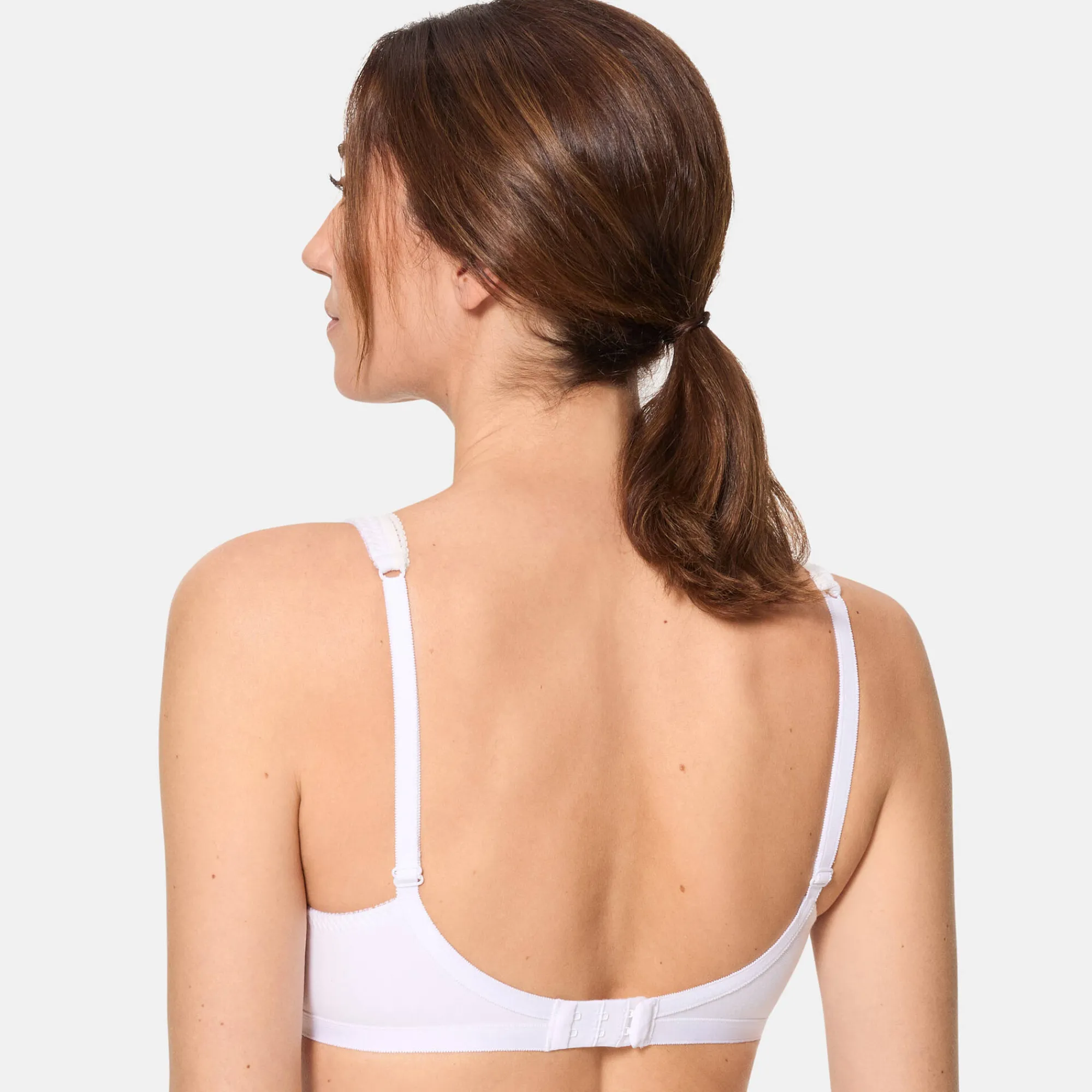 Beha<Playtex Geborduurde beha zonder beugels "Cross Your Heart Coton" van ® - set van 2 wit