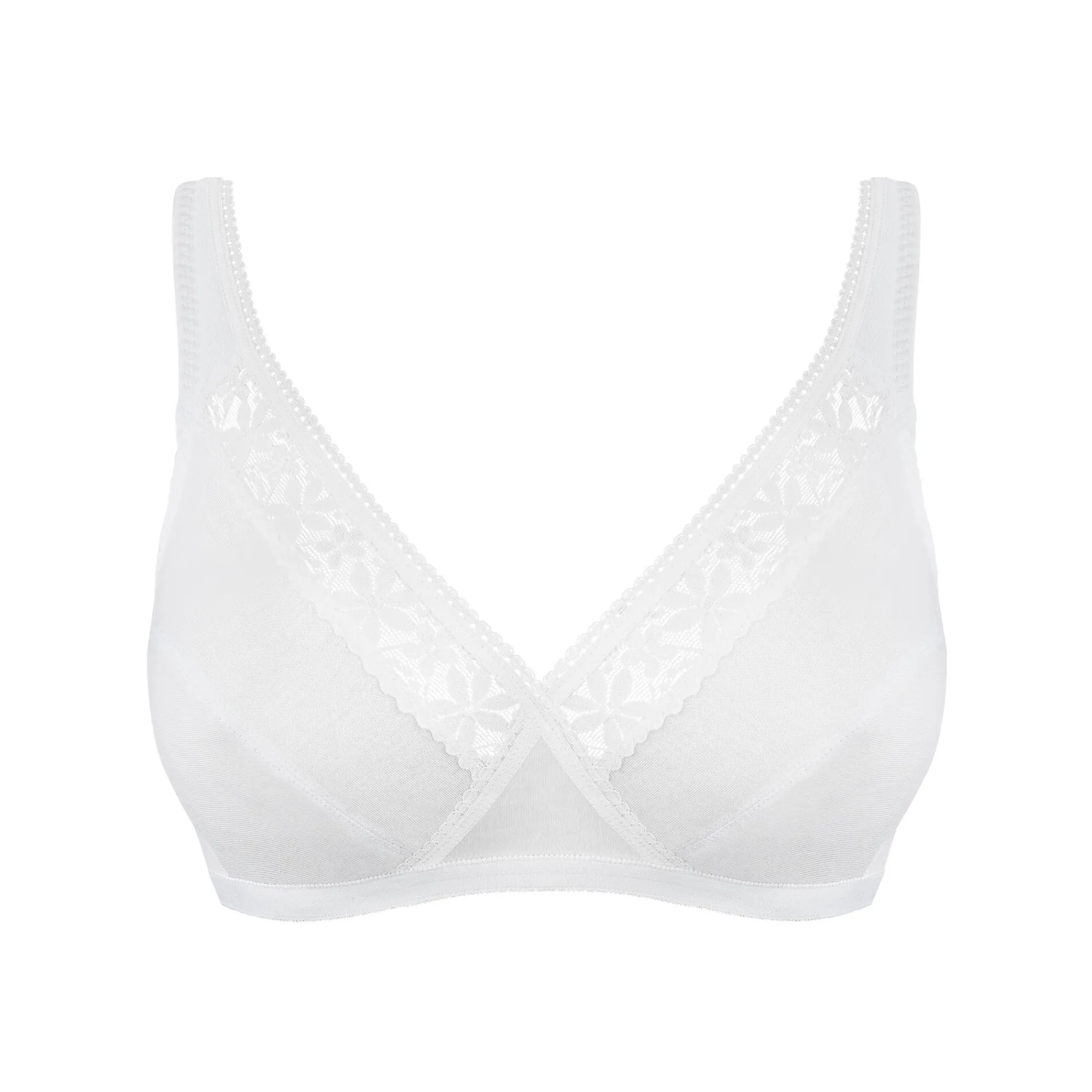 Beha<Playtex Geborduurde beha zonder beugels "Cross Your Heart Coton" van ® - set van 2 wit