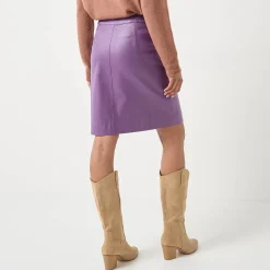 Rok<Blancheporte Gecoate korte rok pruim