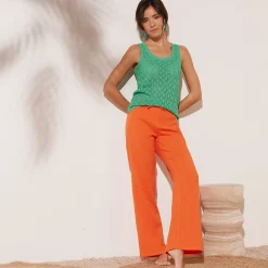 Trui En Vest<Blancheporte Gehaakt topje groen