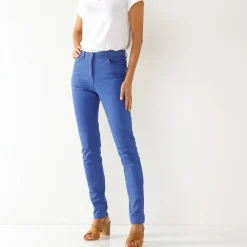 Broek<Blancheporte Gekleurde smalle jeans felblauw