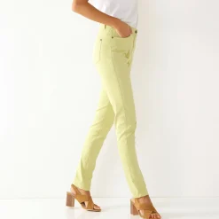 Broek<Blancheporte Gekleurde smalle jeans anijs