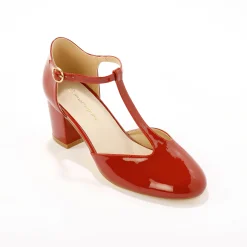 Feestelijke Schoenen|Pumps<Blancheporte Gelakte saloméschoenen met hak paprika