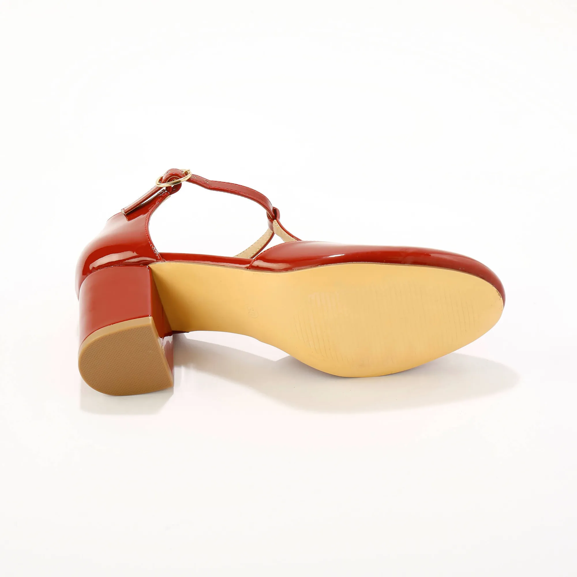 Feestelijke Schoenen|Pumps<Blancheporte Gelakte saloméschoenen met hak paprika