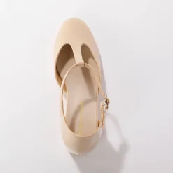 Pumps|Schoenen<Blancheporte Gelakte saloméschoenen met hak cr&egrave;me
