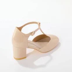 Pumps|Schoenen<Blancheporte Gelakte saloméschoenen met hak cr&egrave;me