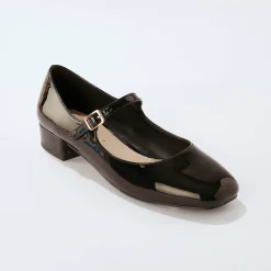 Ballerina's|Schoenen<Blancheporte Gelakte schoenen met riempje en hak zwart