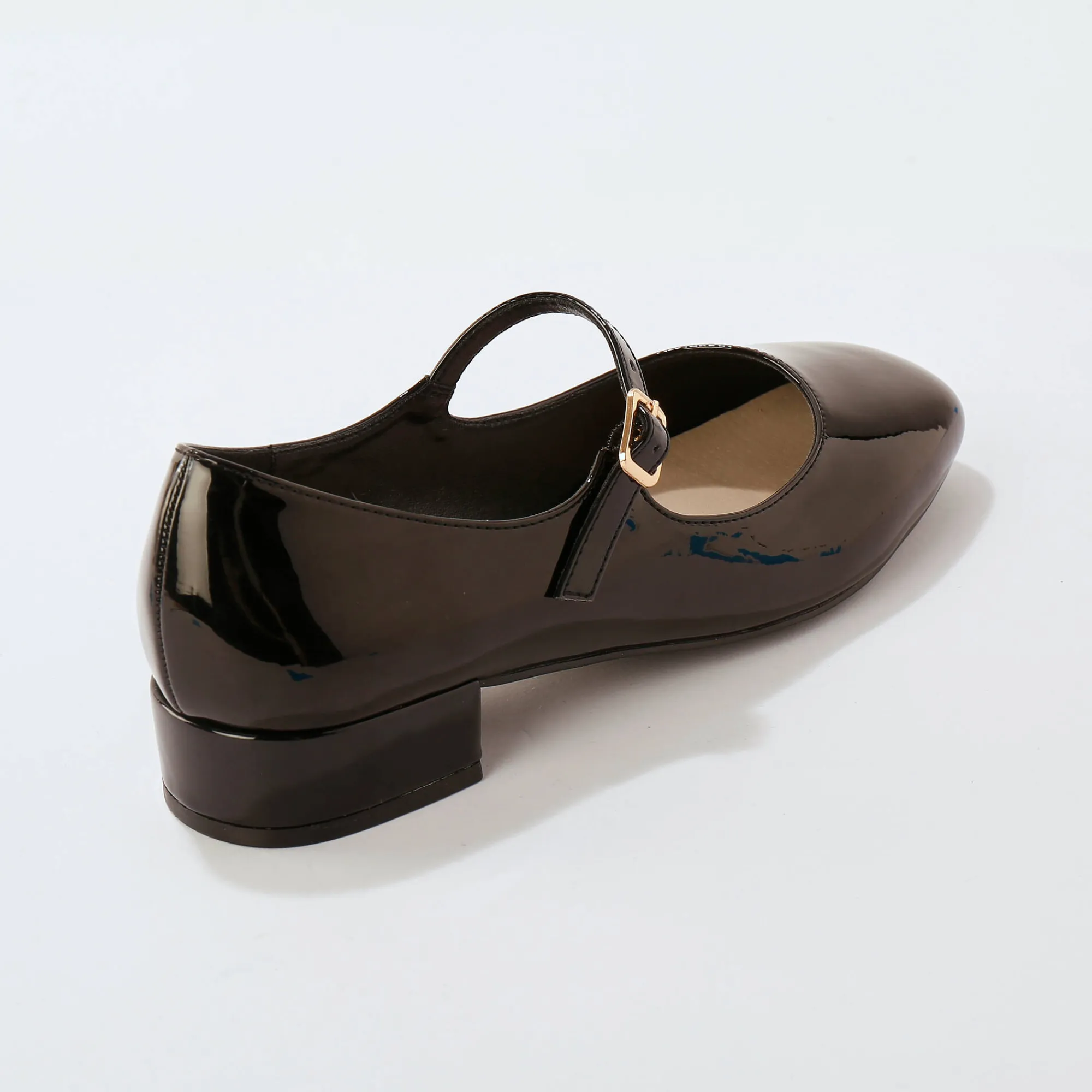 Ballerina's|Schoenen<Blancheporte Gelakte schoenen met riempje en hak zwart