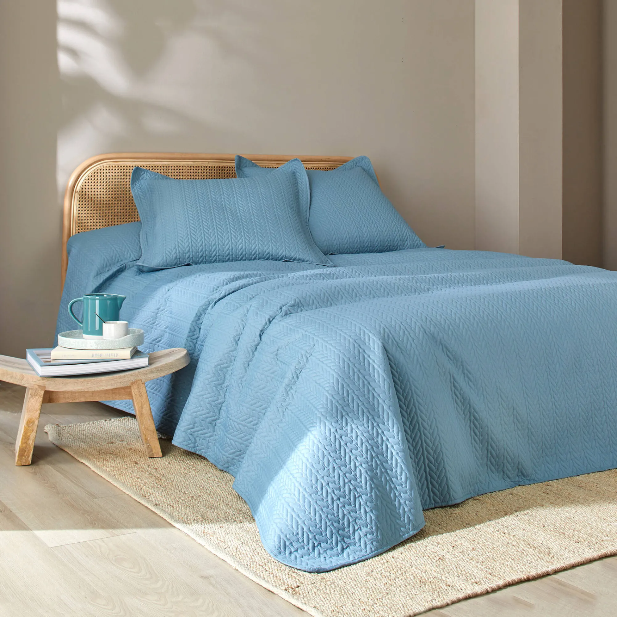 Deken En Bedsprei|Deken, Boutis En Bedsprei<Blancheporte Gematelasseerde bedsprei grijsblauw