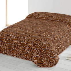 Deken En Bedsprei|Deken, Boutis En Bedsprei<Blancheporte Gematelasseerde bedsprei met print Zebra chocolade