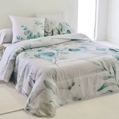 Deken En Bedsprei|Deken, Boutis En Bedsprei<Blancheporte Gematelasseerde bedsprei Elyse, met bloemenprint blauw / groen