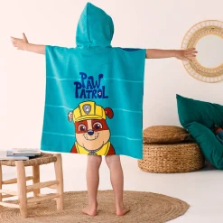 Badjas|Handdoek En Badlaken Kids<Patpatrouille Gepersonaliseerde kinderbadponcho Paw Patrol®, katoenen badstof en velours - 320g/m² smaragd