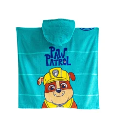 Badjas|Handdoek En Badlaken Kids<Patpatrouille Gepersonaliseerde kinderbadponcho Paw Patrol®, katoenen badstof en velours - 320g/m² smaragd
