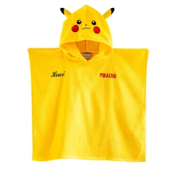 Badjas|Handdoek En Badlaken Kids<Pokemon Gepersonaliseerde kinderbadponcho Pokémon®, katoenen badstof en velours - 280g/m2 geel