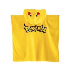 Badjas|Handdoek En Badlaken Kids<Pokemon Gepersonaliseerde kinderbadponcho Pokémon®, katoenen badstof en velours - 280g/m2 geel