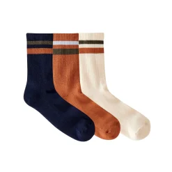 Ondergoed<Blancheporte Geribbelde sokken - set van 3 paar hazelnootbruin
