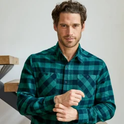 T-Shirt, Hemd En Polo<Blancheporte Geruit hemd in flanel - set van 3 rood + geel + eendenblauw