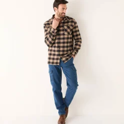 T-Shirt, Hemd En Polo<Blancheporte Geruit hemd in flanel - set van 3 bruin + wit + rood