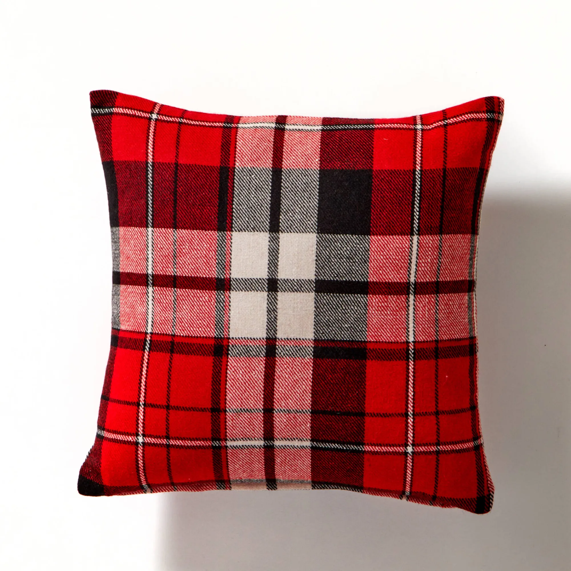 Feestdecoratie|Kussen<Blancheporte Geruit kussen in katoenflanel rood / grijs