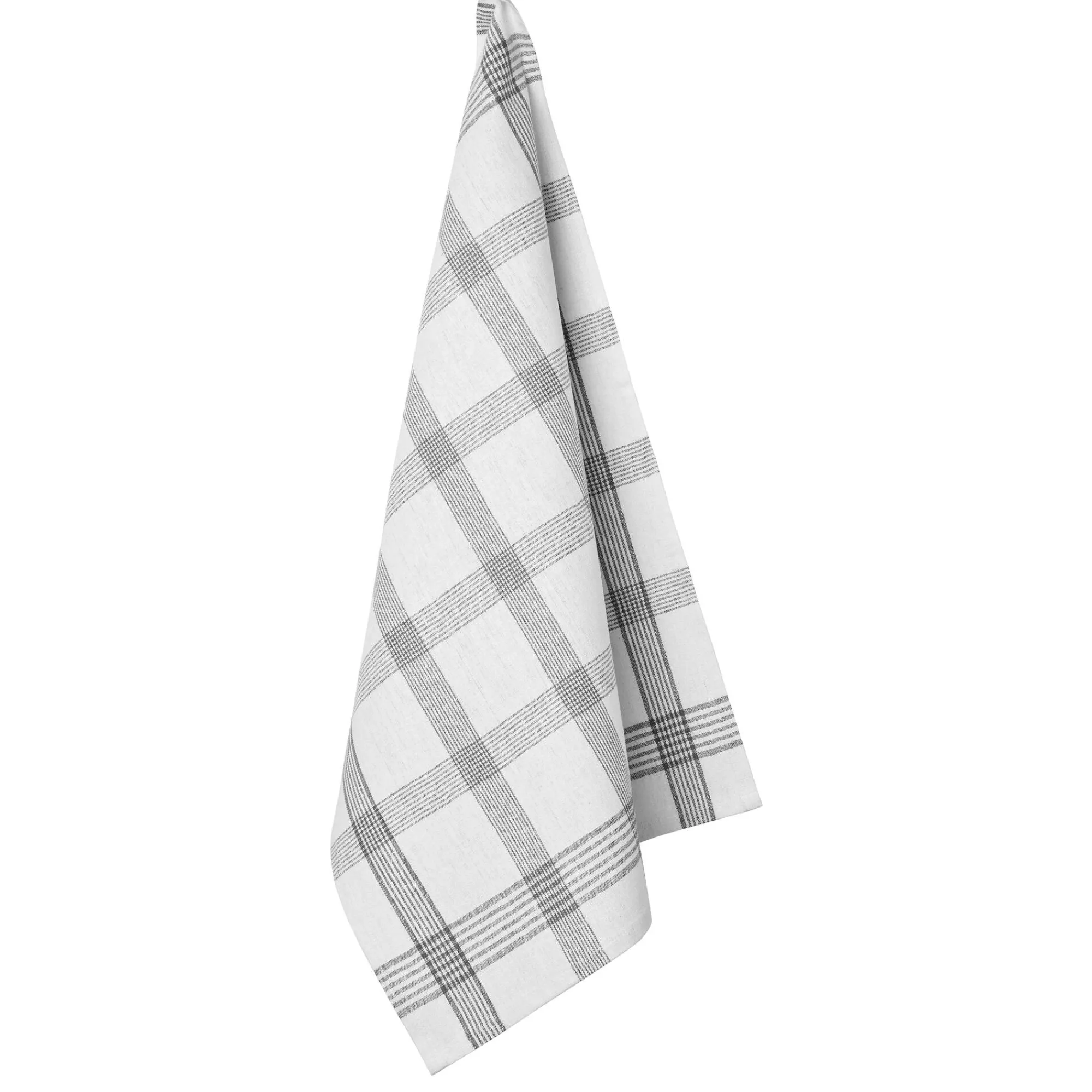 Droogdoek En Handdoek<Blancheporte Geruite droogdoeken met ingeweven motieven - sets kerrie / grijs