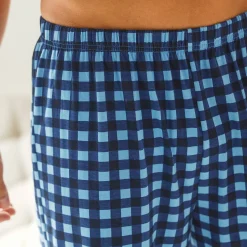 Pyjama En Kamerjas<Blancheporte Geruite pyjamabroek, katoen blauw / marine