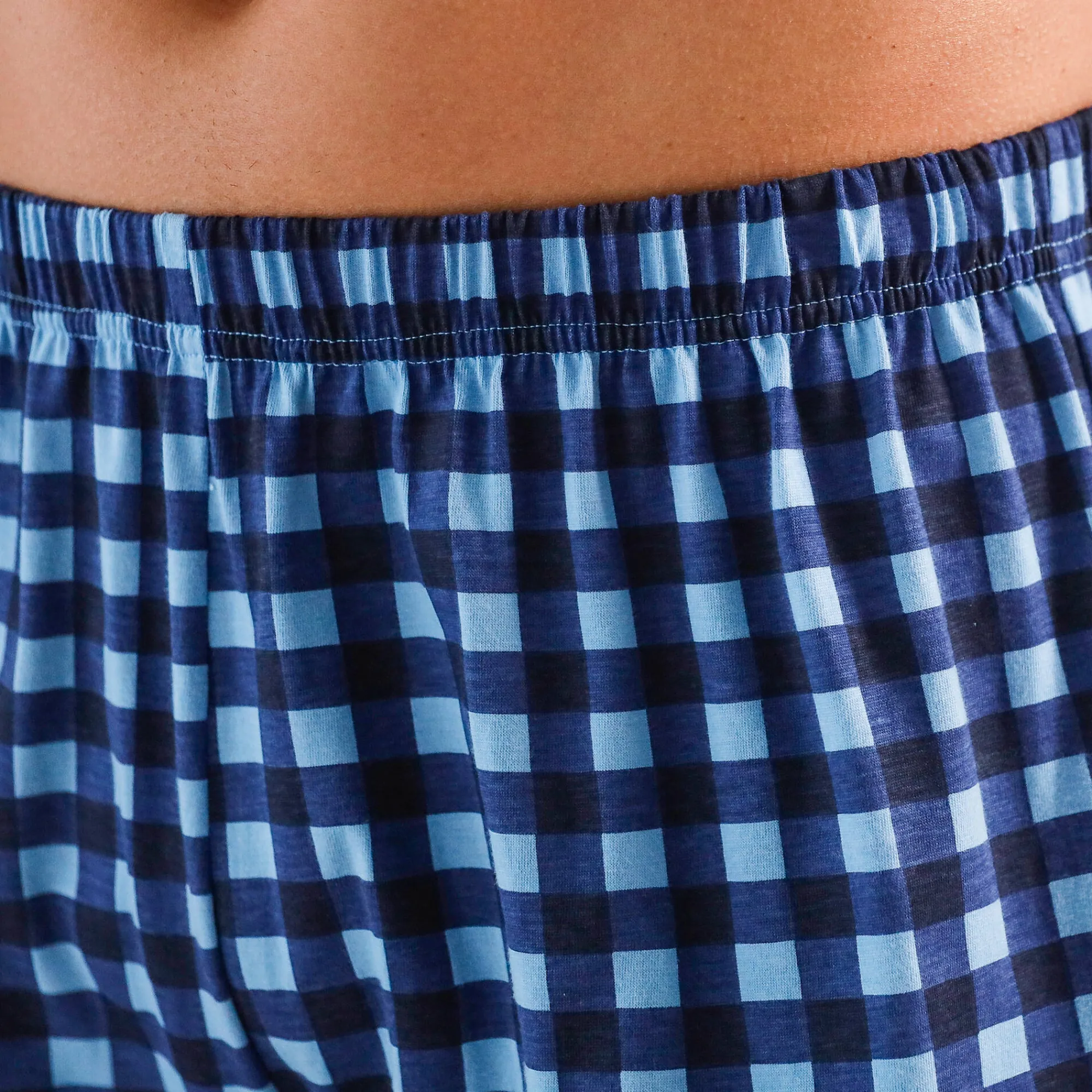 Pyjama En Kamerjas<Blancheporte Geruite pyjamashort, katoen blauw / marine