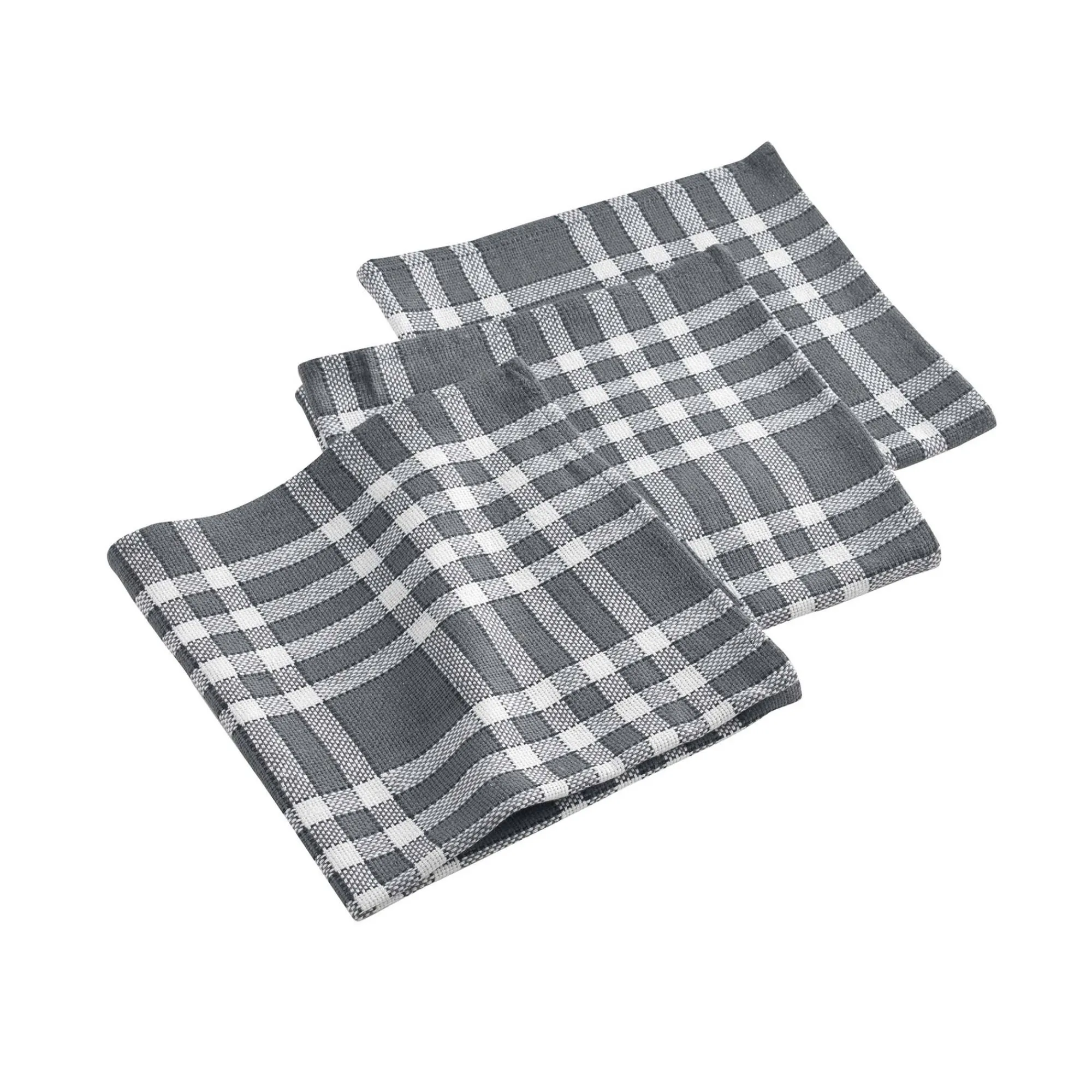 Servet<Blancheporte Geruite tafelservetten - set van 3 grijs