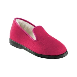 Sloffen|Sloffen<Blancheporte Gesloten pantoffels - wolvoering framboos
