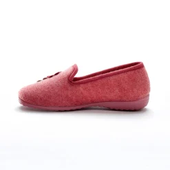 Sloffen|Sloffen<Blancheporte Gesloten pantoffels met bloemetjes framboos