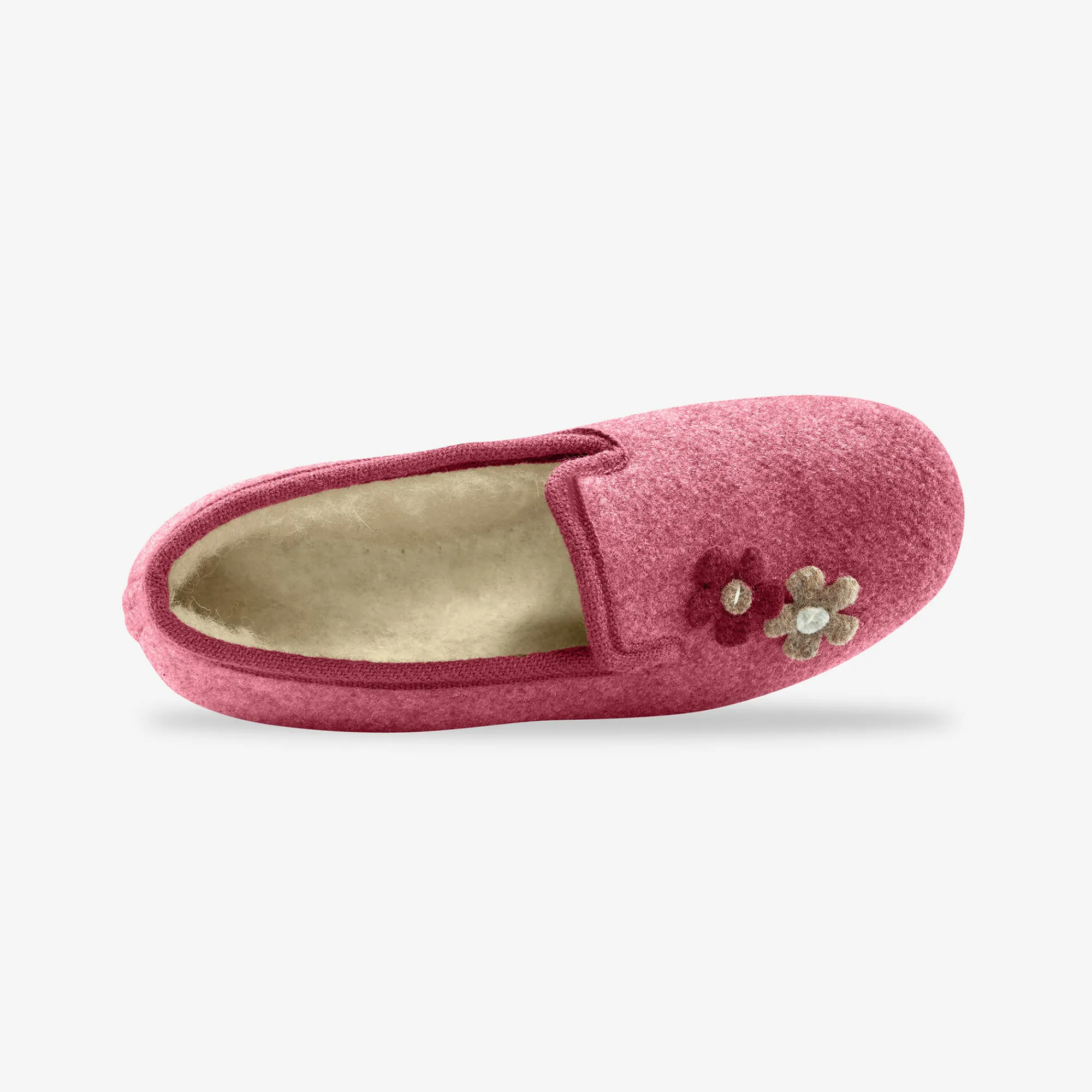 Sloffen|Sloffen<Blancheporte Gesloten pantoffels met bloemetjes framboos