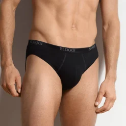 Ondergoed<Sloggi Gesloten slip in minimodel - set van 3 zwart