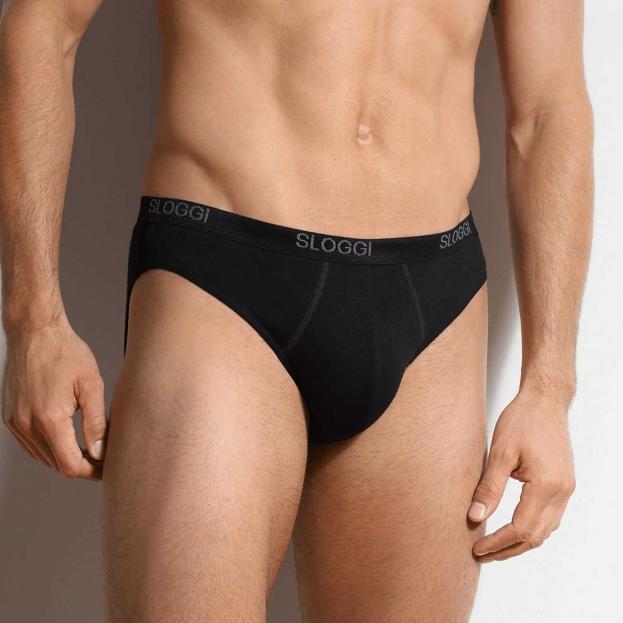 Ondergoed<Sloggi Gesloten slip in minimodel - set van 3 zwart