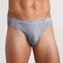 Ondergoed<Sloggi Gesloten slip in minimodel chiné grijs