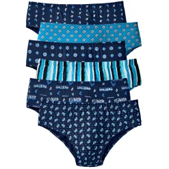 Ondergoed<Blancheporte Gesloten slip met comforttaille - set van 6 blauw