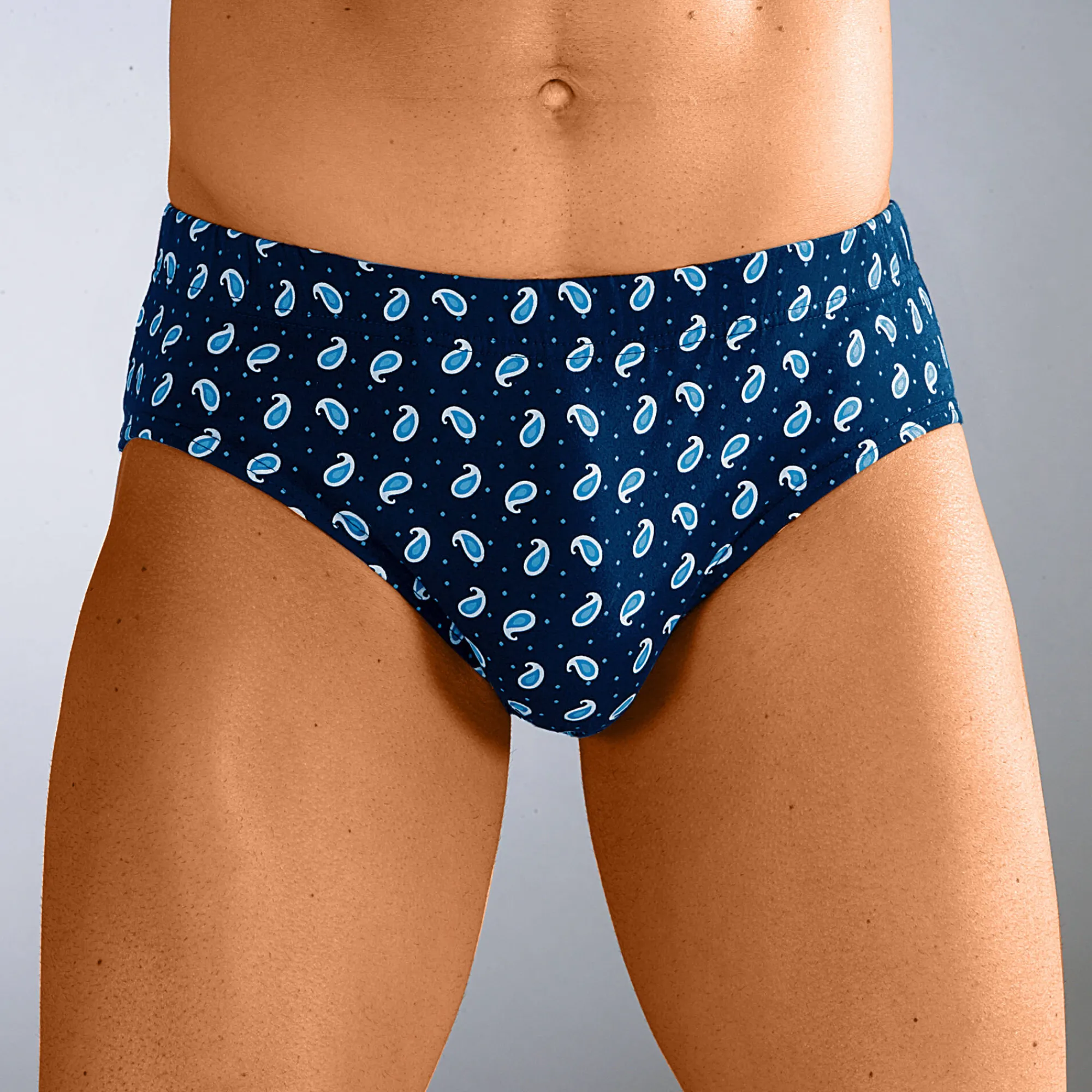 Ondergoed<Blancheporte Gesloten slip met comforttaille - set van 6 blauw