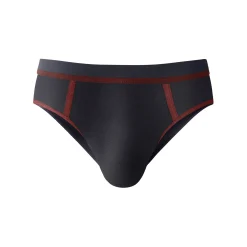 Ondergoed<Blancheporte Gesloten slip met contrasterende naden, hoge taille - set van 4 jeansblauw + bordeaux