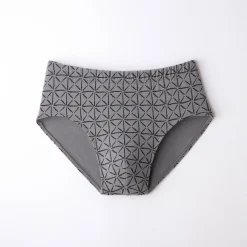 Ondergoed<Blancheporte Gesloten slip met hoge taille en geometrische motieven - set van 6 zwart + grijs + blauw