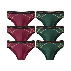 Ondergoed<Blancheporte Gesloten slip met hoge taille - set van 6 bordeaux + groen