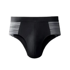 Ondergoed<Blancheporte Gesloten slip met hoge taille en ingeweven motieven - set van 4 grijs / zwart