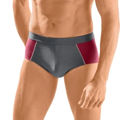 Ondergoed<Blancheporte Gesloten slip met hoge taille - set van 4 rood / grijs