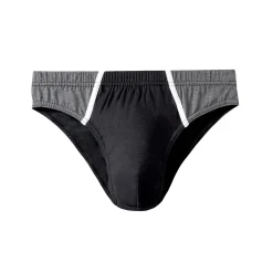 Ondergoed<Blancheporte Gesloten slip met lage taille - set van 8 zwart / grijs
