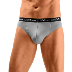 Ondergoed<Dim Gesloten slip met lage taille - set van 3 grijs + wit + zwart