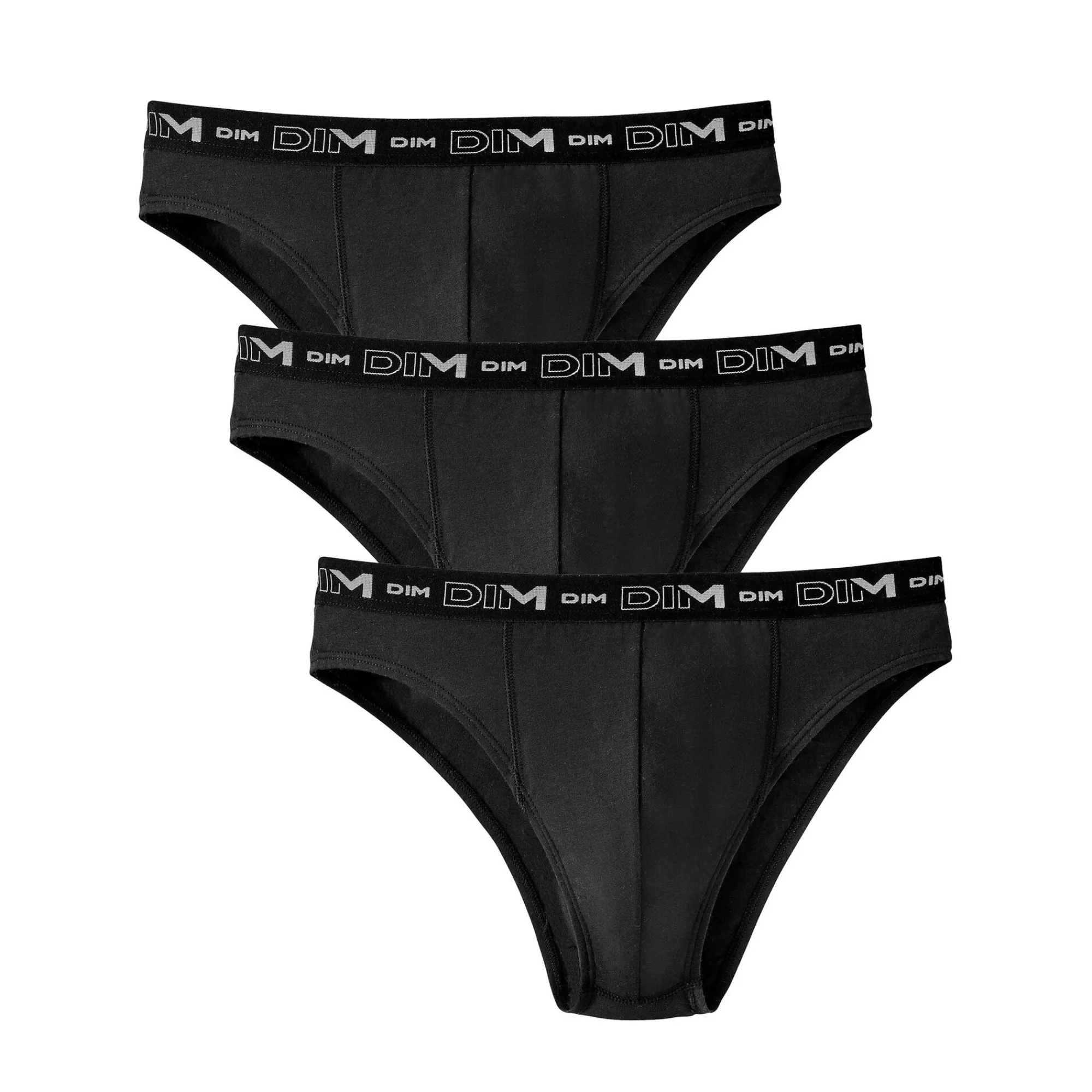 Ondergoed<Dim Gesloten slip met lage taille - set van 3 zwart