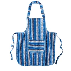 Schorten<Blancheporte Gestreept keukenschort in voorschootmodel blauw
