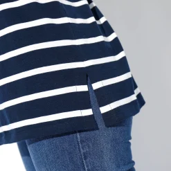T-Shirt En Topje<Blancheporte Gestreept topje met ronde hals marine / wit
