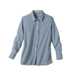 Bloes En Tuniek<Blancheporte Gestreepte bloes met knoopsluiting wit / blauw