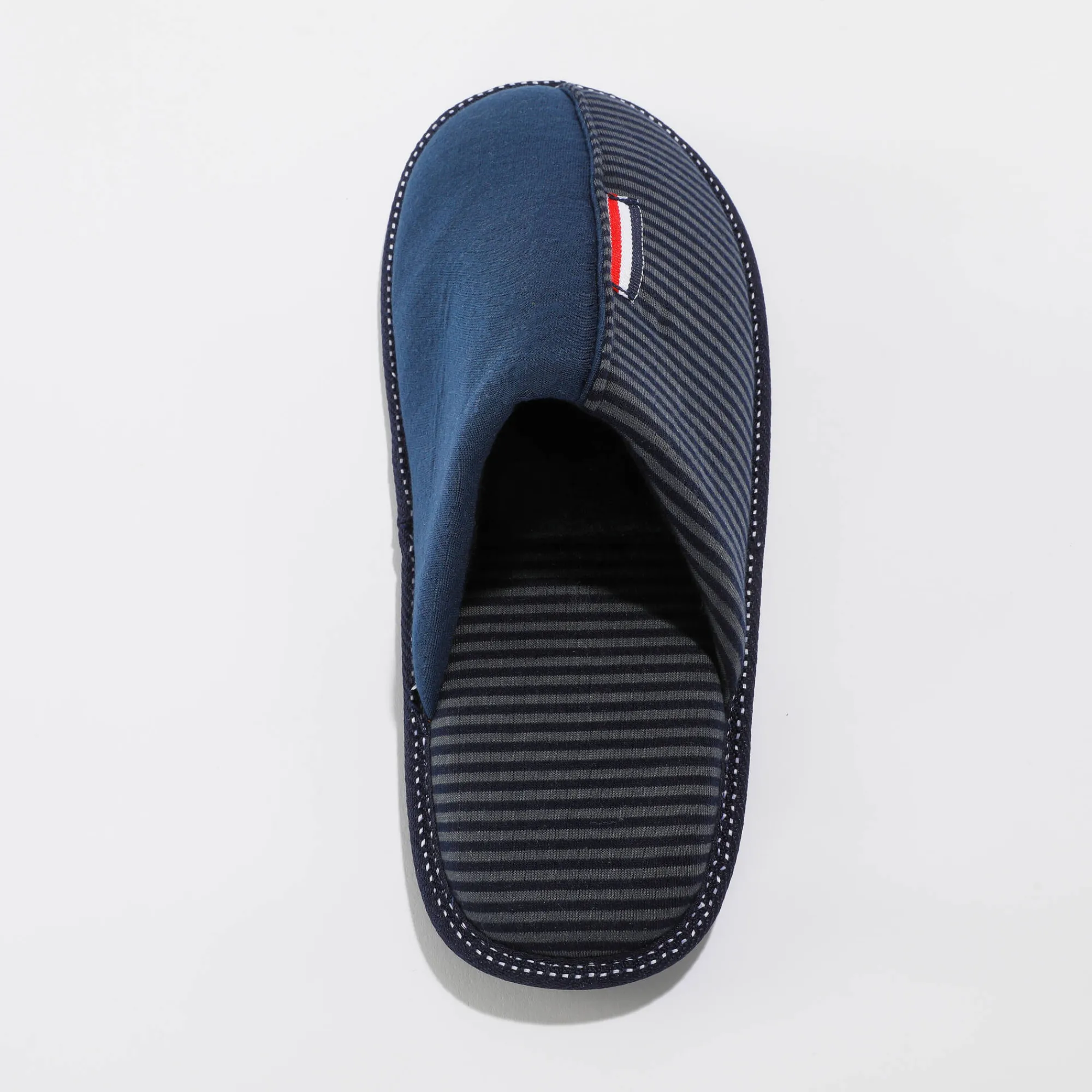 Schoenen|Schoenen Heren<Blancheporte Gestreepte effen muiltjes blauw