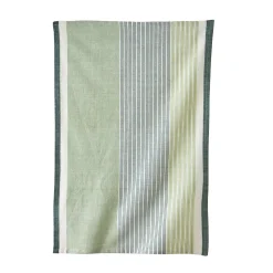 Droogdoek En Handdoek<Blancheporte Gestreepte en effen droogdoeken, katoen met ingeweven motieven - sets groen / terracotta