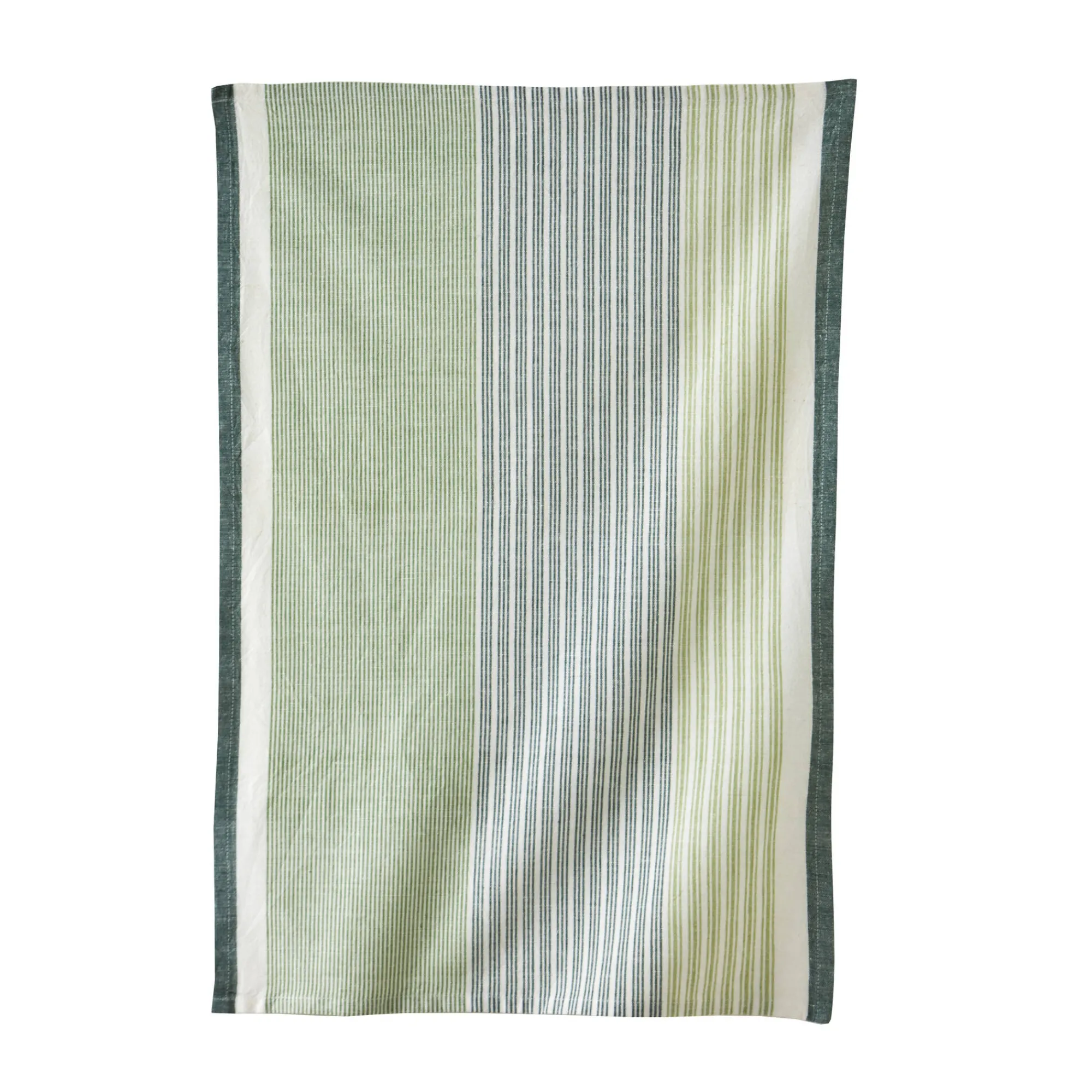 Droogdoek En Handdoek<Blancheporte Gestreepte en effen droogdoeken, katoen met ingeweven motieven - sets groen / terracotta